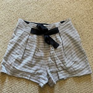 Anthropologie | high-waisted linen shorts